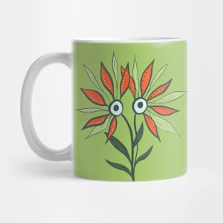 Weird Cute Eyes Character Flower Monster Mug